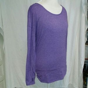 Lucy purple long sleeved workout top